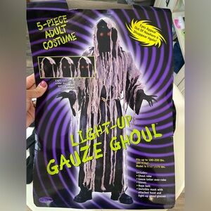 Fun World Light Up Gauze Ghoul 5 Piece Halloween Adult Costume‎